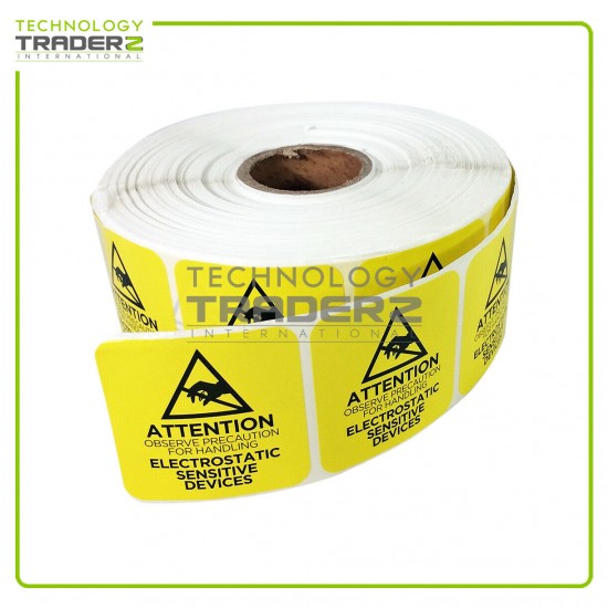 ESD2-2Y ESD 2'' X 2'' 2000 Pcs Electrostatic Sensitive Devices Anti Static Warning Labels Or Stickers