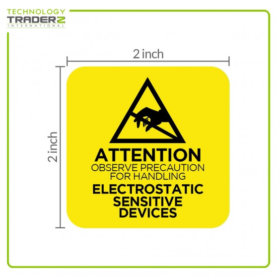 ESD2-2Y ESD 2'' X 2'' 2000 Pcs Electrostatic Sensitive Devices Anti Static Warning Labels Or Stickers ESD2-2Y ESD 2'' X 2'' 2000 Pcs Electrostatic Sensitive Devices Anti Static Warning Labels Or Stickers