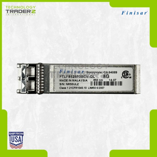 LOT OF 4 FTLF8528P3BCV-QL Finisar 8GB MMF 8.5G 850nm 150m SFP Transceiver
