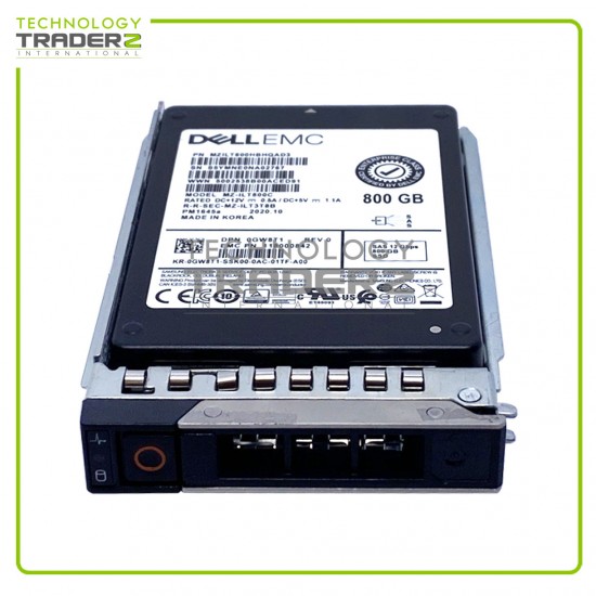 GW8T1 Dell 800GB MU TLC SAS 12Gbps 2.5” SSD 0GW8T1 MZILT800HBHQAD3 W/ Blank Tray