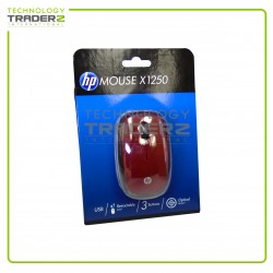 H6F04AA HP X1250 Red Wired USB Mouse ***Factory Sealed Retail***