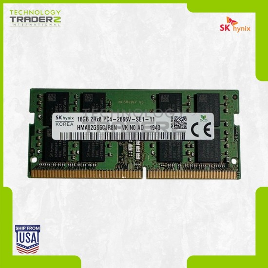 HMA82GS6CJR8N-VK Hynix 16GB PC4 DDR4-2666MHz Non-ECC Unbuffered SoDIMM 2Rx8 RAM