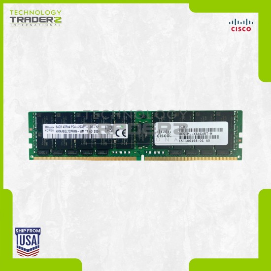 UCS-ML-X64G4RT-H Cisco Hynix 64GB PC4 DDR4-2933MHz ECC 4DRx4 Memory 15-106198-01