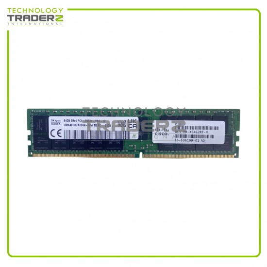 UCS-MR-X64G2RT-H Cisco 64GB PC4-23400 DDR4-2933MHz ECC REG Dual Rank Memory UCS-MR-X64G2RT-H Cisco 64GB PC4-23400 DDR4-2933MHz ECC REG Dual Rank Memory