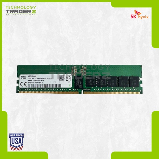 HMCG84MEBRA107N Hynix 32GB PC5-38400 DDR5-4800MHz ECC Reg RDIMM Dual Rank Memory