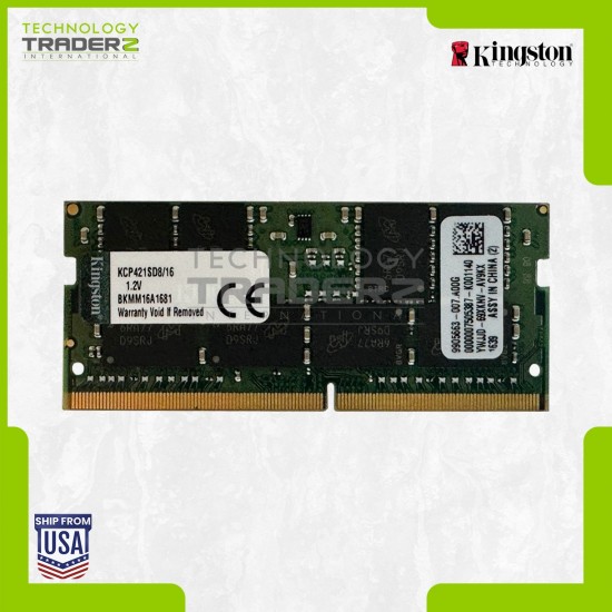 KCP421SD8/16 Kingston 16GB PC4 DDR4-2133MHz Non-ECC Unbuffered SODIMM 2Rx8 RAM