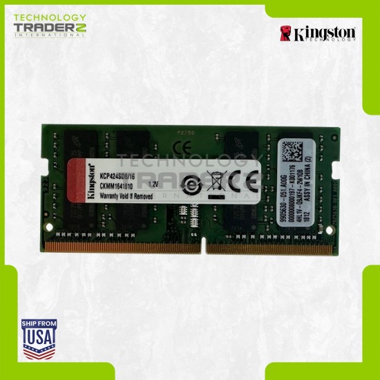KCP424SD8/16 Kingston 16GB PC4 DDR4-2400MHz Non-ECC Unbuffered SoDIMM 2Rx8 RAM