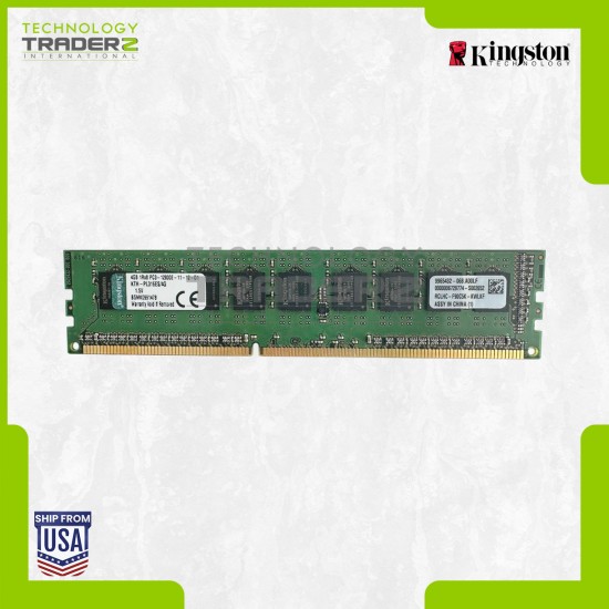 KTH-PL316ES/4G Kingston 4GB PC3-12800 DDR3-1600MHz ECC Unbuffered 1Rx8 Memory