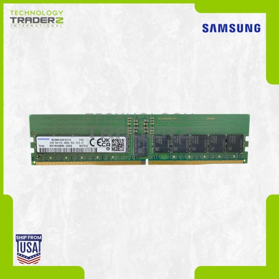M321R4GA0BB0-CQK Samsung 32GB PC5-38400 DDR5-4800MHz ECC Dual Rank RDIMM Memory