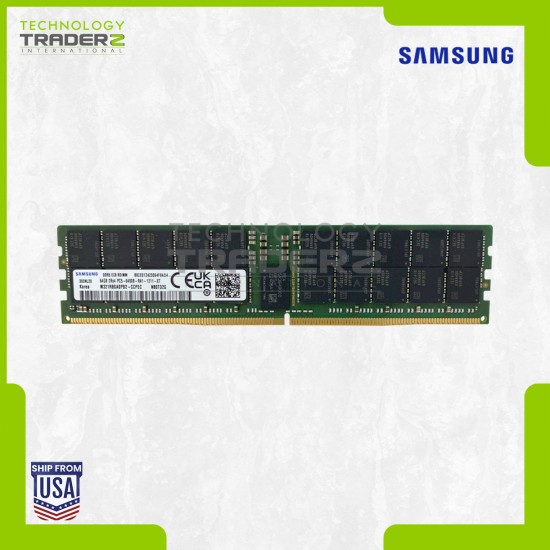M321R8GA0PB2-CCP Samsung 64GB PC5-51200 DDR5-6400MHz ECC 2Rx4 RDIMM Memory