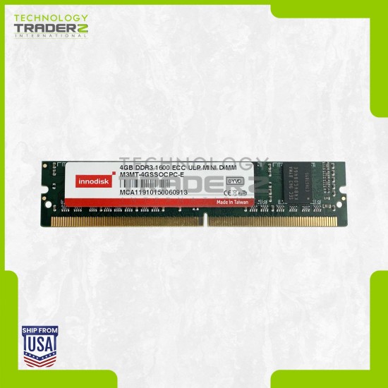 M3MT-4GSSOCPC-E Innodisk 4GB DDR3L 1600MHz ECC ULP Mini DIMM Memory Module