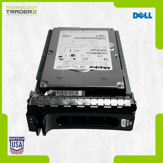 M8033 Dell 146GB 10K SAS 3Gbps 16MB 3.5” Hard Drive 0M8033 **Pulled**