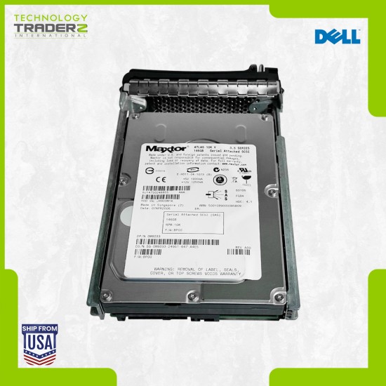 M8033 Dell 146GB 10K SAS 3Gbps 16MB 3.5” Hard Drive 0M8033 **Pulled**