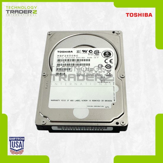 MBF2600RC Toshiba 600GB 10K SAS 6Gbps 16MB Cache 2.5” Hard Drive CA07173-B400