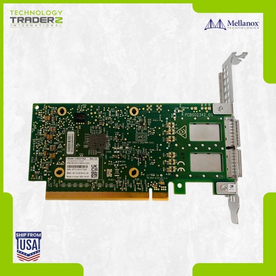MCX623106AN-CDAT Mellanox ConnectX-6 DX 2-Port 100Gbps PCI-E Ethernet Adapter