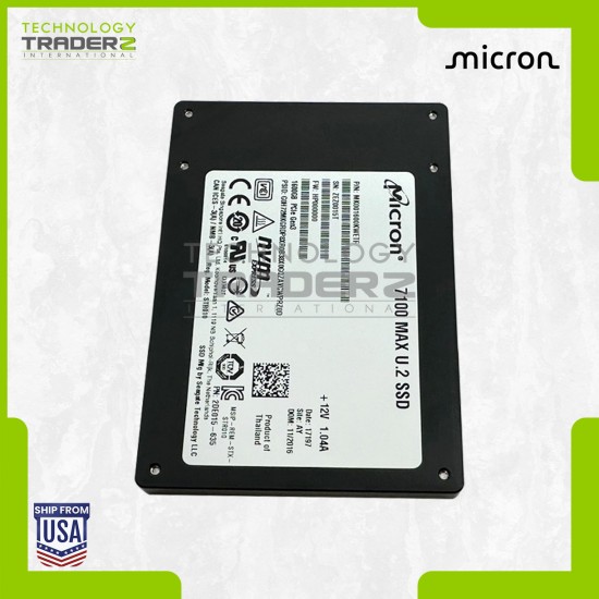 MK001600KWETF Micron 7100 MAX 1.6TB PCIe Gen3 2.5" Solid State Drive **Pulled**