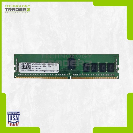 MR23400-614 Nemix RAM 16GB PC4-23400 DDR4-2933MHz Single Rank ECC RDIMM Memory