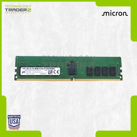 MTA18ASF2G72PDZ-3G2 Micron 16GB PC4-25600 DDR4-3200MHz ECC REG 2Rx8 Memory