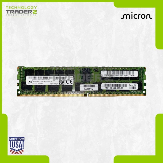MTA36ASF2G72PZ-2G3 Micron 16GB PC4-19200 DDR4-2400MHz ECC REG Dual Rank Memory