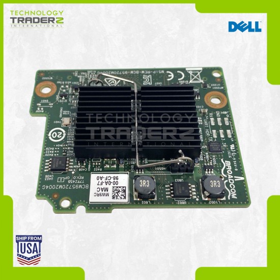MW9RC Dell Broadcom 5720 Quad-Ports 1Gbps PCI-E x4 Network Daughter Card 0MW9RC