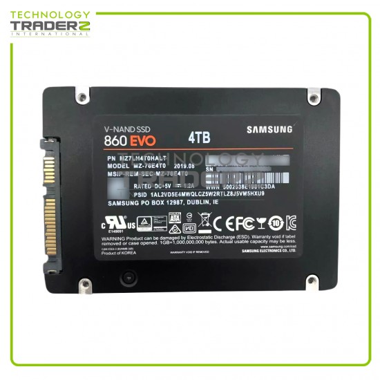 ** MZ-76E4T0 Samsung 860 EVO 4TB SATA 6Gbps 2.5" Solid State Drive**