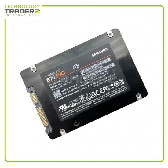 ** MZ-77E4T0 Samsung 870 EVO 4TB SATA 6Gbps 2.5" Internal Solid State Drive **