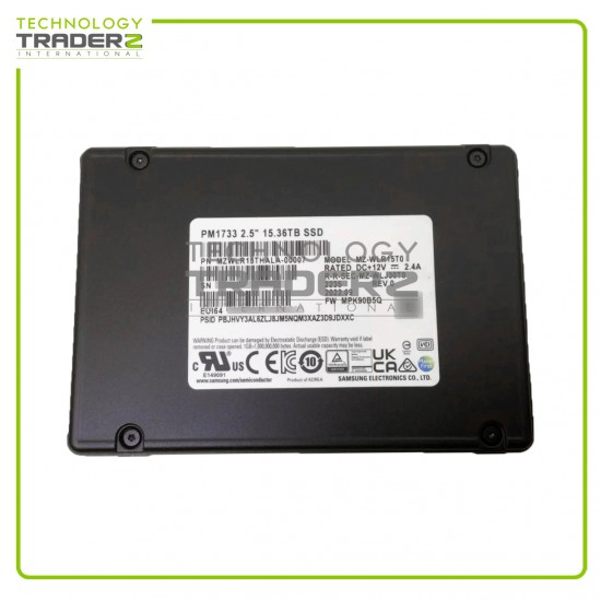 ** MZ-WLR15T0 Samsung PM1733 Series 15.36TB NVME U.2 2.5" Solid State Drive**