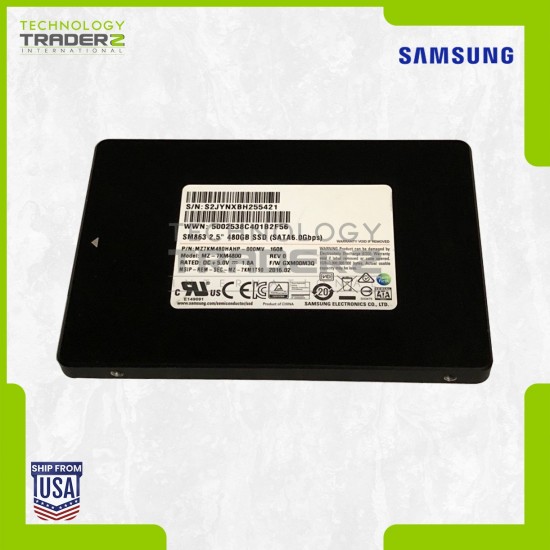 MZ7KM480HAHP-000MV Samsung SM863 480GB MLC SATA 6Gbps 2.5" SSD MZ-7KM4800