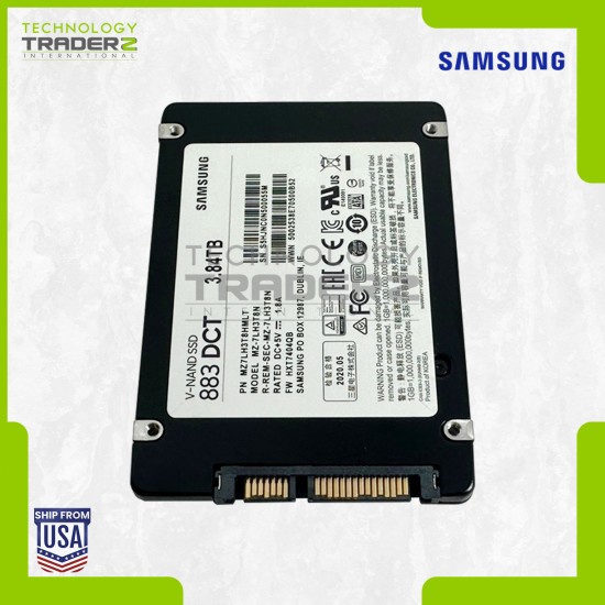 MZ7LH3T8HMLT Samsung PM883 3.84TB SATA 6Gbps 2.5” Solid State Drive MZ-7LH3T8N