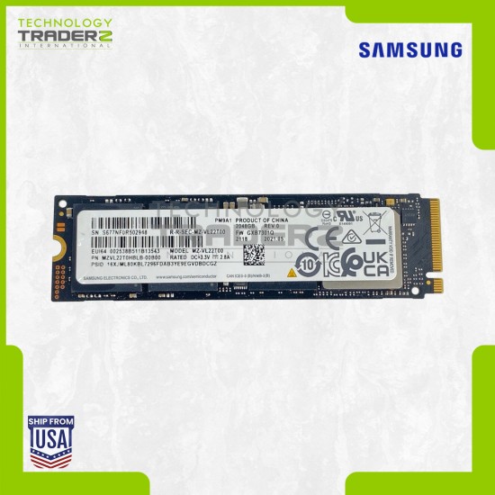 MZVL22T0HBLB-00B00 Samsung PM9A1 2TB TLC PCI E NVMe M.2 2280 SSD MZ-VL22T00