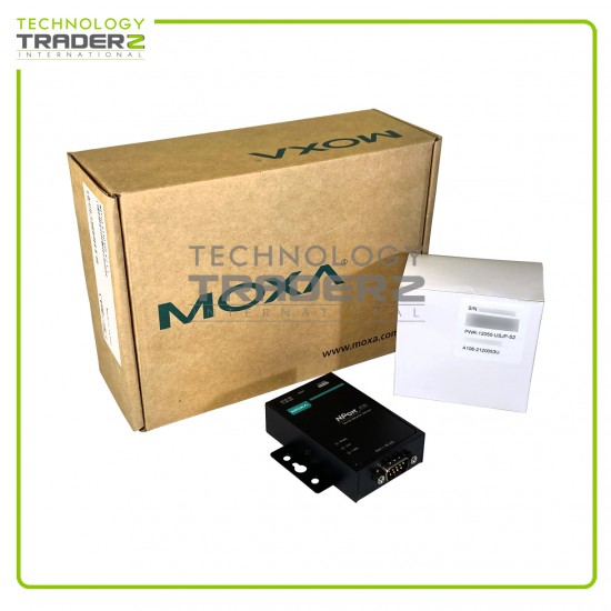 Moxa NPort 5110/US Single-Port Device Server W/ 1x PWR-12050-USJP-S2 *New*