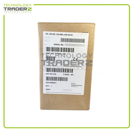 P13699-B21 HPE 1.6TB PCI-E x4 NVMe MU 2.5" SSD P45630-001 P10592-001 **Retail**