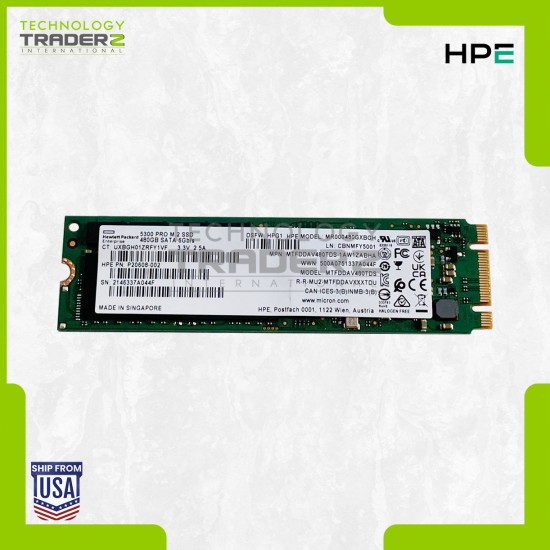 P20608-002 HPE 480GB SATA 6Gbps TLC M.2 2280 MU SSD MTFDDAV480TDS MR000480GXBGH