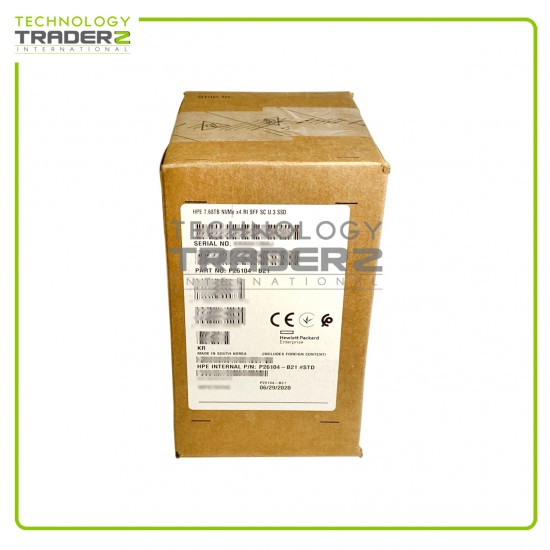 P26104-B21 HPE 7.68TB PCI-E x4 NVMe RI SC U.3 2.5” Solid State Drive **Retail**