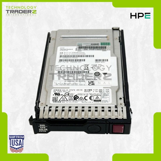 P26295-B21 HPE 400GB SAS WI 12Gbps 2.5" SSD P26299-001 P37176-001 EO000400PXDBQ