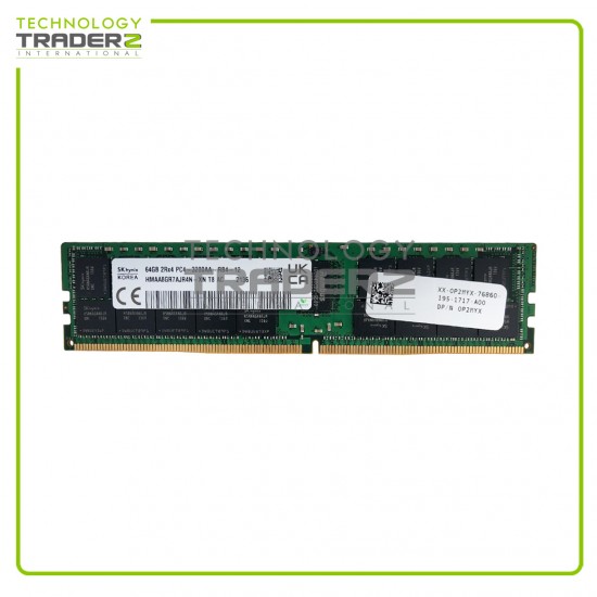 P2MYX Dell 64GB PC4-25600 DDR4-3200MHz ECC REG Dual Rank Memory HMAA8GR7AJR4N-XN