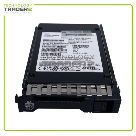 P40569-B21 HPE PM1735 800GB NVMe U.3 MU 2.5” SSD P36975-001 P41567-001