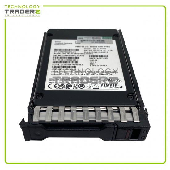 P40569-B21 HPE PM1735 800GB NVMe U.3 MU 2.5” SSD P36975-001 W/ Blank Tray