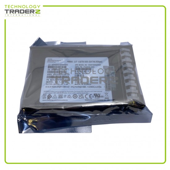 0-Hours P44009-B21 HPE PM893 1.92TB SATA RI 6Gbps 2.5" SSD P44000-003 *New Bulk*