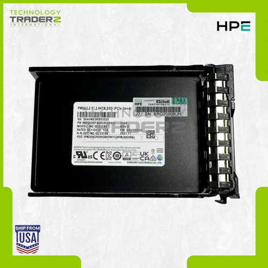 P44893-B21 HPE PM9A3 3.84TB NVMe GEN4 RI SFF U.2 BC SPL SSD P44948-001