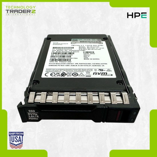 P50219-B21 HPE PM1733A 3.84TB NVMe U.3 RI 2.5" SSD P50956-001 MZ-WLR3T8B