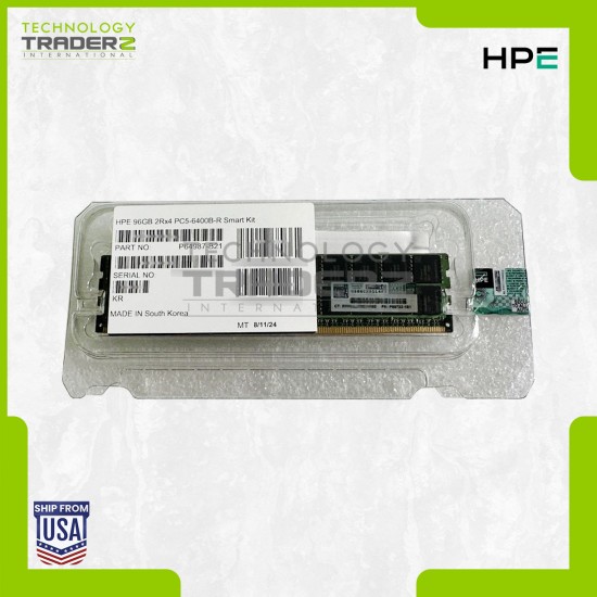 F/S P64987-B21 HPE 96GB PC5-51200 DDR5-6400MHz ECC 2Rx4 RDIMM Memory P69722-1B1