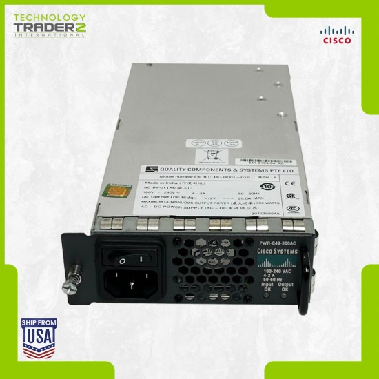 PWR-C49-300AC Cisco Catalyst 4948 300W Power Supply DCJ3001-01P **Pulled**