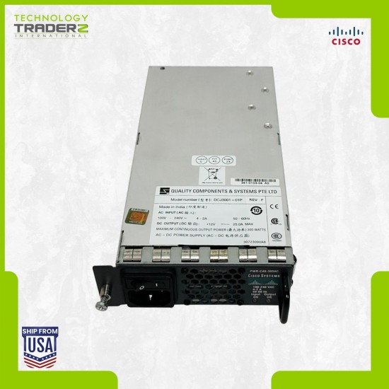 PWR-C49-300AC Cisco Catalyst 4948 300W Power Supply DCJ3001-01P **Pulled**