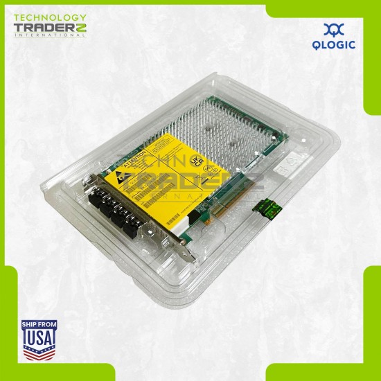 QLE2694-SR Qlogic 4-Port FC 16Gbps PCI E HBA W/ 4x Transceiver & Bracket **NEW**