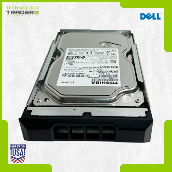 RXJWX Dell Toshiba 500GB 7.2K SATA 6Gbps 3.5" Hard Drive 0RXJWX W/ Blank Tray