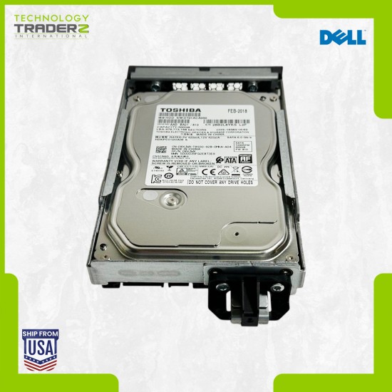 RXJWX Dell Toshiba 500GB 7.2K SATA 6Gbps 3.5" Hard Drive 0RXJWX W/ Blank Tray
