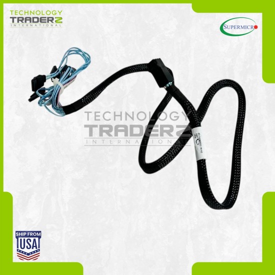 SA-F43S7PS2-1M-N2 Supermicro SFF-8643 MiniSAS HD to SATA Breakout 1M SAS Cable