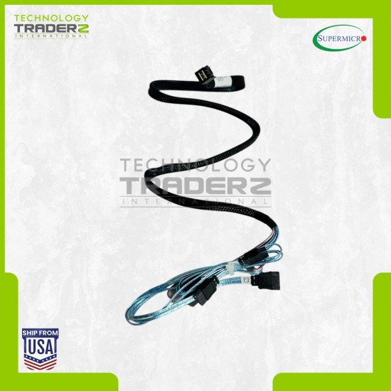 SA-F43S7PS2-1M-N2 Supermicro SFF-8643 MiniSAS HD to SATA Breakout 1M SAS Cable