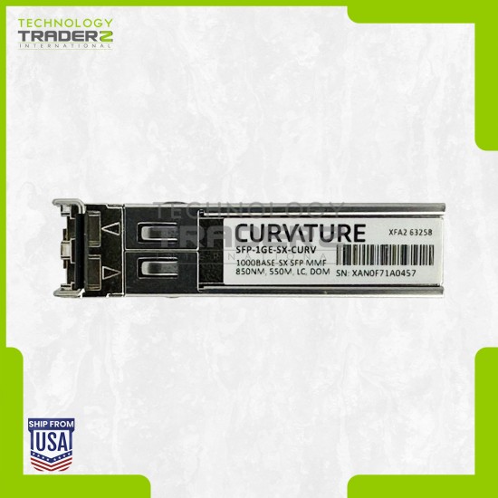 LOT OF 5 SFP-1GE-SX-CURV Curvature 1000BASE-SX SFP MMF 550M LC DOM Transceiver